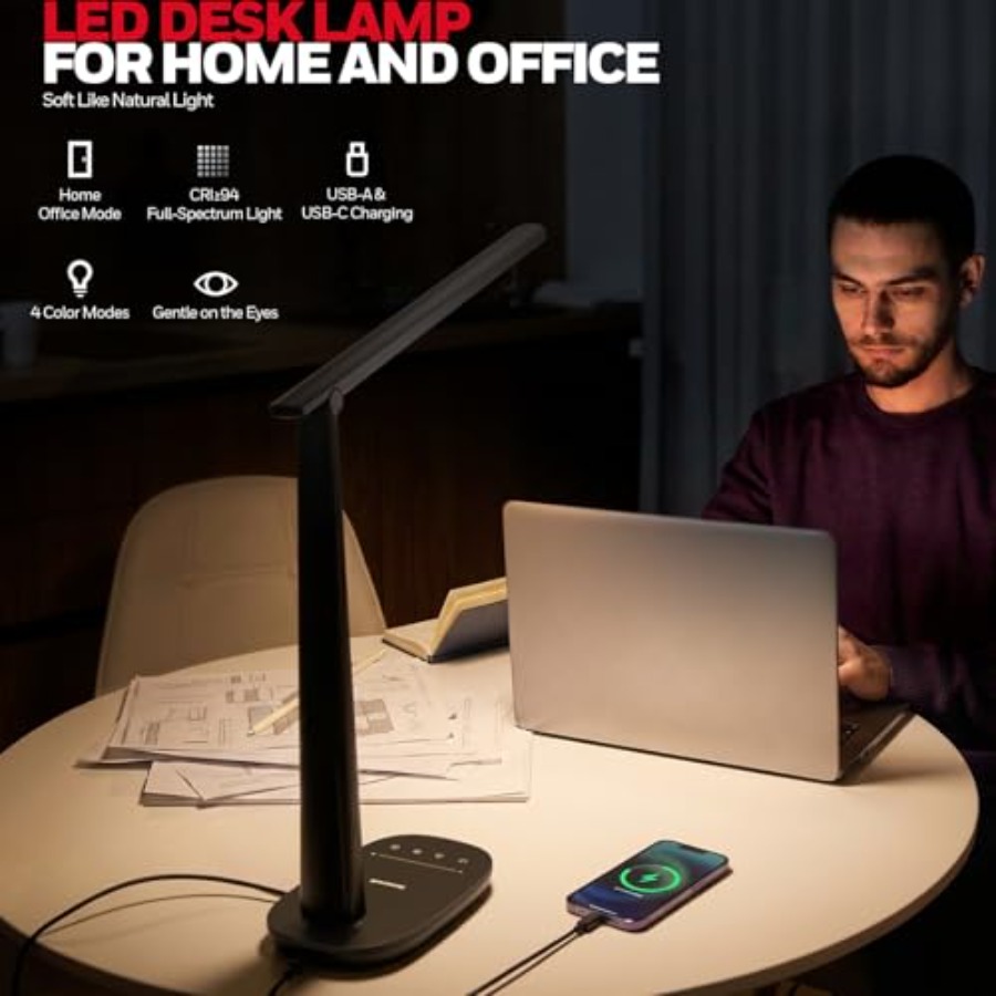 LED Desk Lamp for Home Office, - Led Desk Light Usb recension och pris