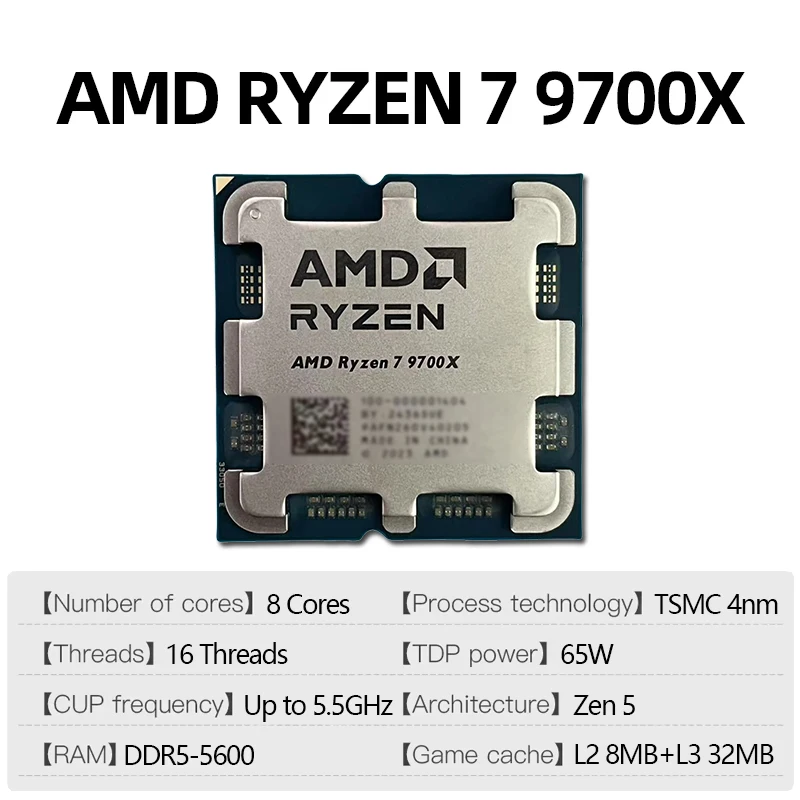 Amd Ryzen 7 9700X Cpu Processo - Amd Cpu Ryzen 7 recension och pris