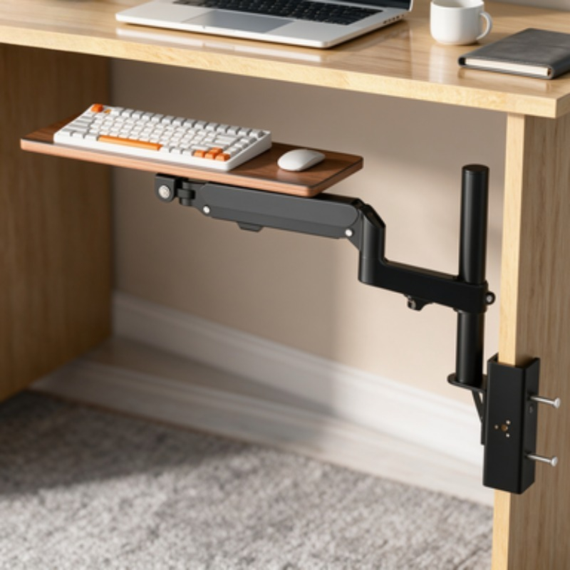 Save Space Under Desk Keyboard - Desk Setup With Keyboard Tray recension och pris