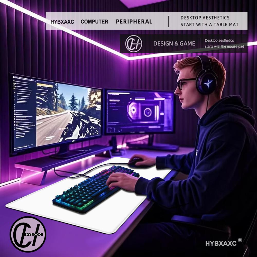 Solid Color Gaming Mouse Pad G - Desk Setup With Keyboard Tray recension och pris