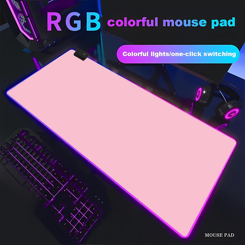 RGB HD Solid Color Gaming Mous - Desk Setup With Keyboard Tray recension och pris