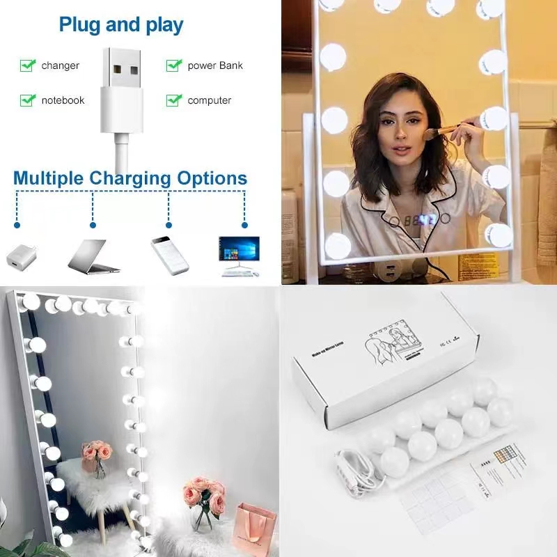 LED Light Paste Mirror Makeup  - Led Desk Light Usb recension och pris