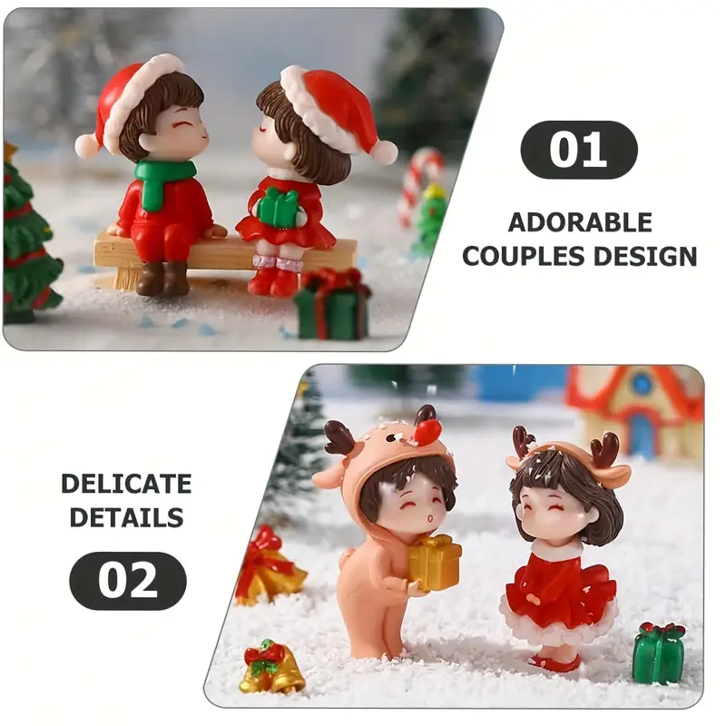 1-10Pairs Christmas Micro Land - Desk Setup Nature recension och pris