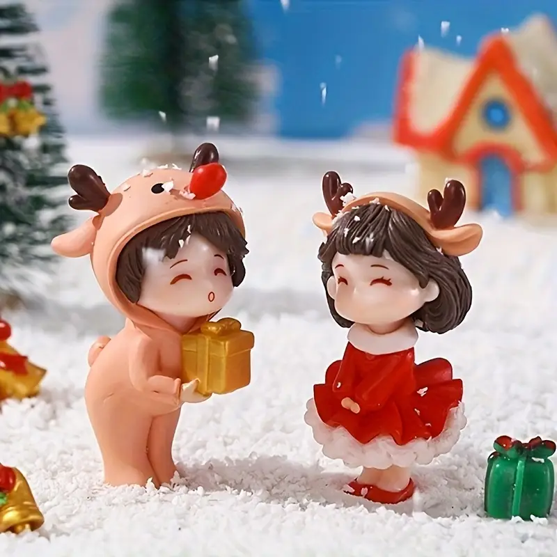 1-10Pairs Christmas Micro Land - Desk Setup Nature recension och pris