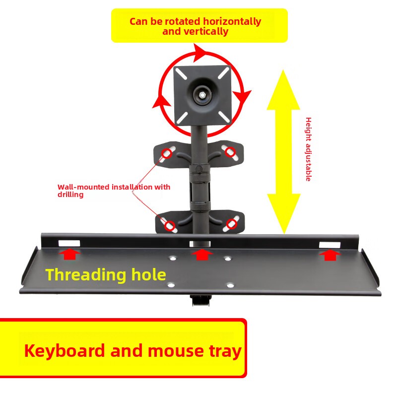 Adjustable Wall Keyboard Tray  - Desk Setup With Keyboard Tray recension och pris