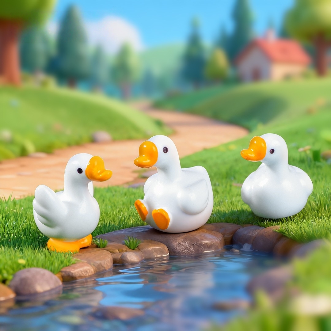 Cute Little Plump Goose Miniat - Desk Setup Nature recension och pris