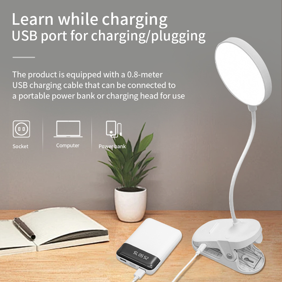 LED Clip Desk Lamp 360° Flexib - Led Desk Light Usb recension och pris