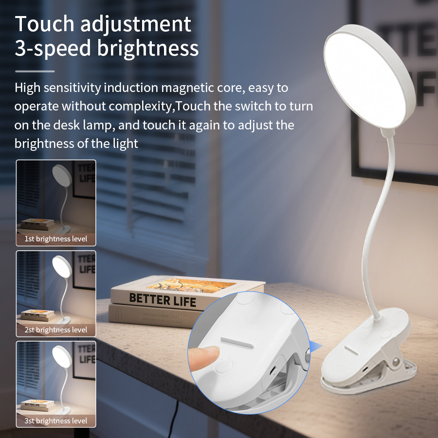 LED Clip Desk Lamp 360° Flexib - Led Desk Light Usb recension och pris