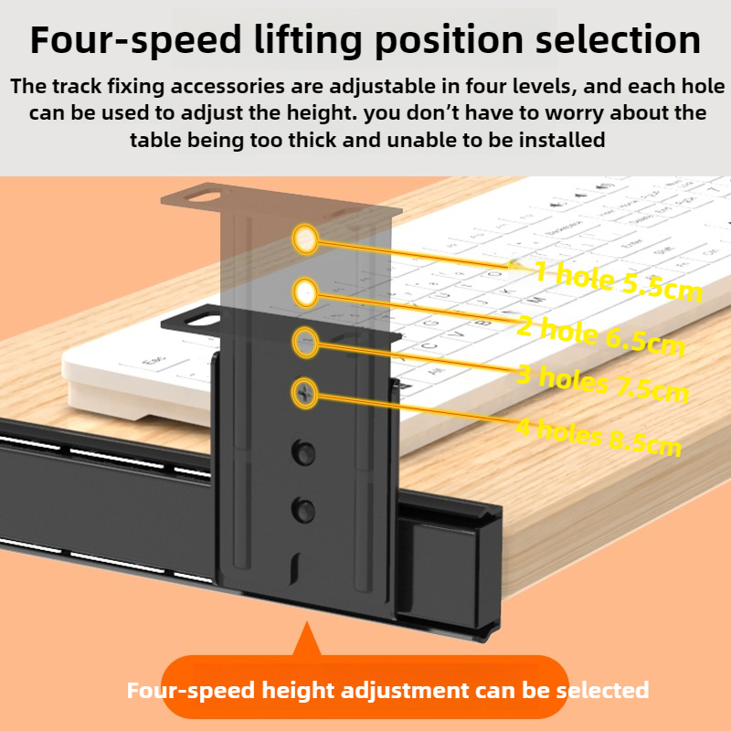 Wooden Keyboard Tray Under Des - Desk Setup With Keyboard Tray recension och pris