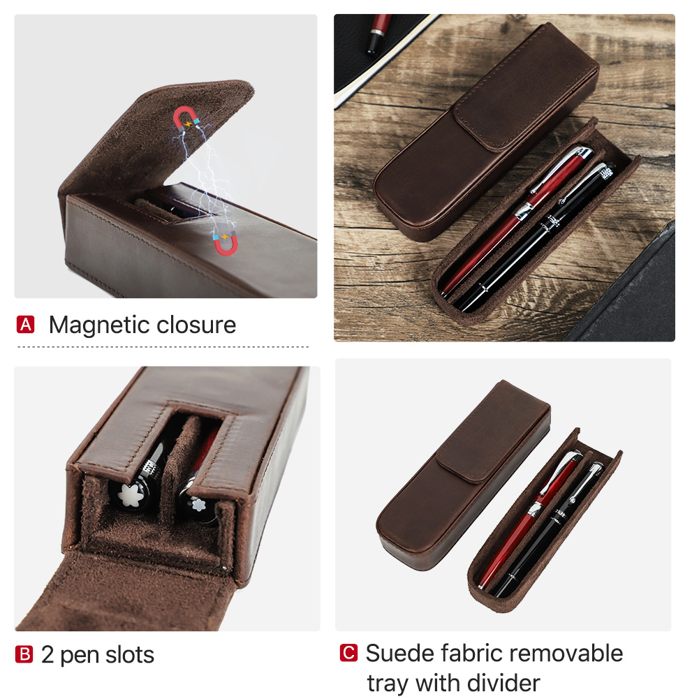 CONTACT'S FAMILY Leather 2 Slo - Pen Cup Magnetic recension och pris